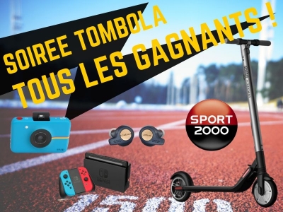 Tous les gagnants de la tombola 2020, remerciements et bilan !