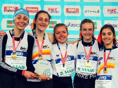 ﻿Championnats de France de Cross ; Un titre individuel pour Emilie Noyer et un titre par équipe pour les Cadettes !!!!