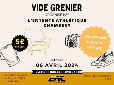 Vide grenier de l&#039;EAC, s&#039;inscrire dés maintenant !