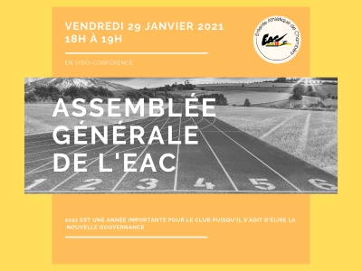 Assemblée Générale - vendredi 29 Janvier à 18h en visio
